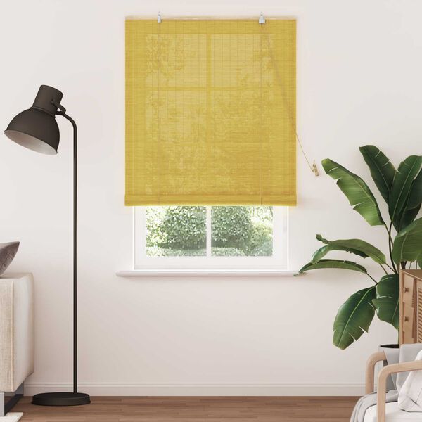 vidaXL Ρολά και Σκίες Παραθύρων Κίτρινο 100 x 220 cm Μπαμπού