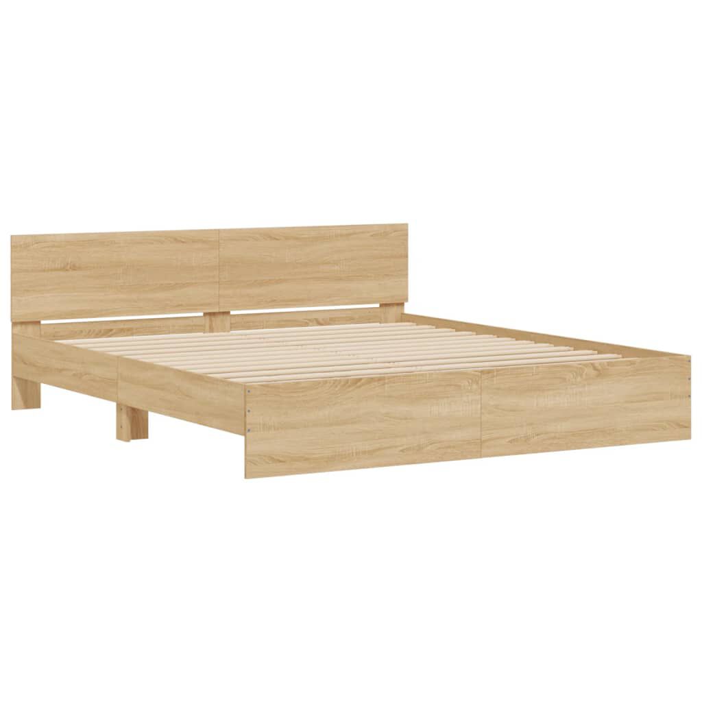 vidaXL Πλαίσιο Κρεβατιού με Κεφαλάρι Sonoma Δρυς 180x200 εκ.