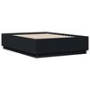vidaXL Πλαίσιο Κρεβατιού με LED Μαύρο 120x190 εκ Επεξεργ. Ξύλο