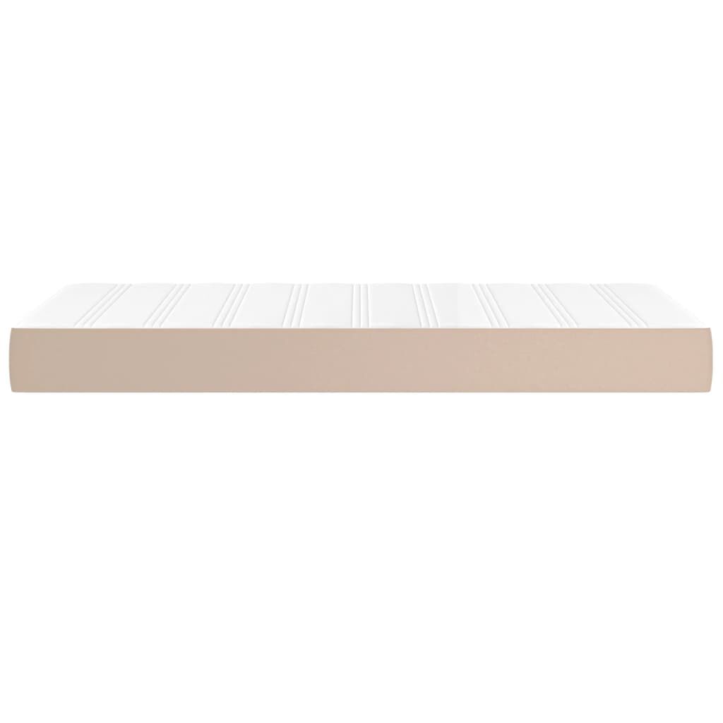 vidaXL Στρώμα με Pocket Springs Καπουτσίνο 120x190x20 . Συνθετ. Δέρμα