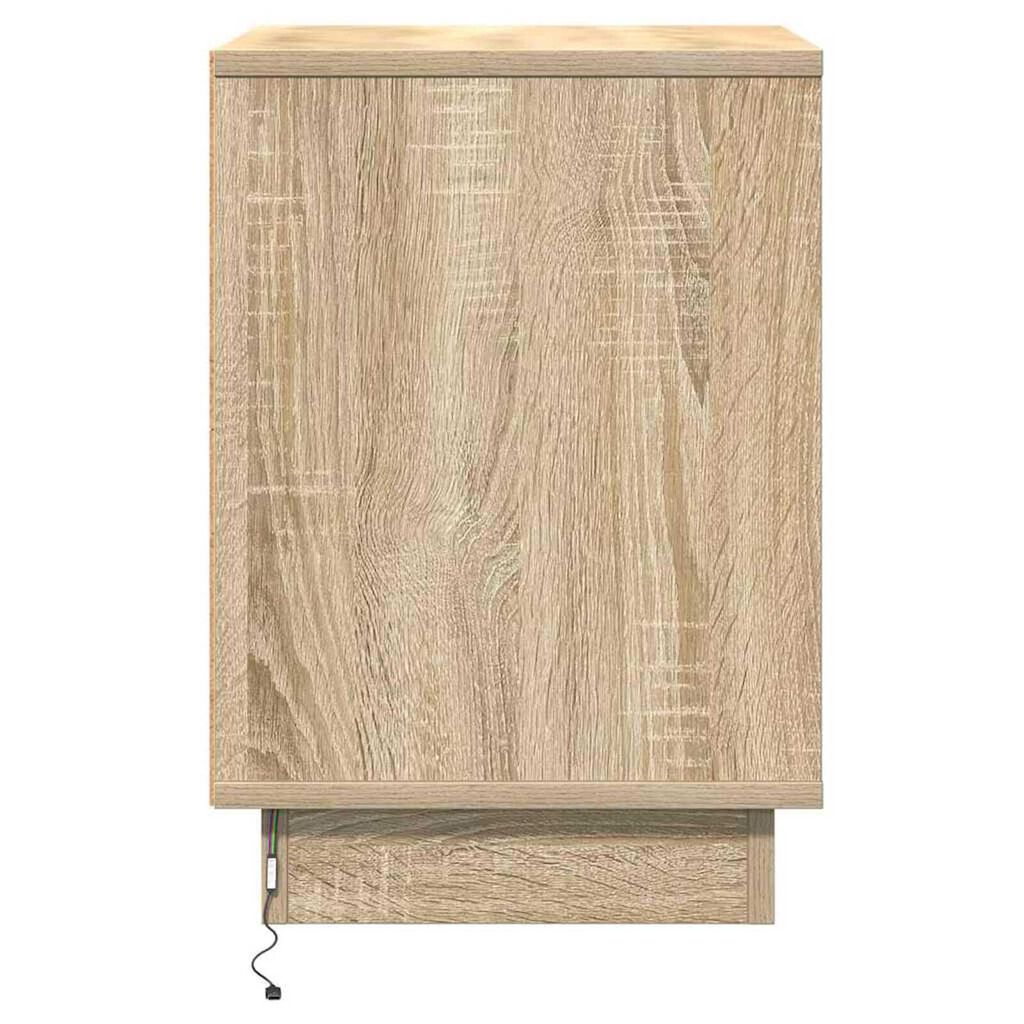 vidaXL Κομοδίνο με συρτάρι με 2 pcs Sonoma Δρυς 39 x 34.5 x 50 εκ.