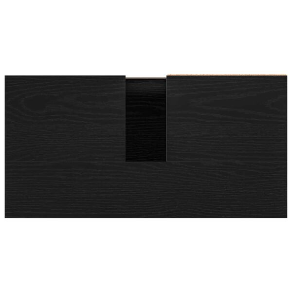 vidaXL Ντουλάπα Νεροχύτη Μαύρη Οξυά 65 x 33 x 60 εκ Επεξεργασμένο ξύλο