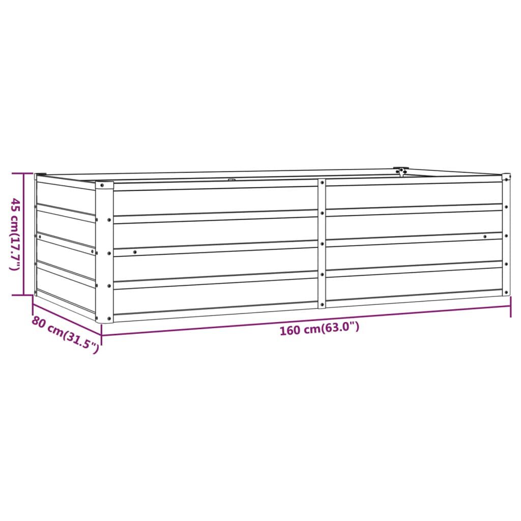 vidaXL Ζαρντινιέρα Σκουριασμένο 160x80x45 εκ. Ατσάλι Σκληρυθέν Αέρα