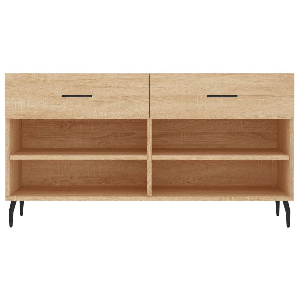 vidaXL Παπουτσοθήκη Sonoma Δρυς 102x35x55 εκ. από Επεξεργασμένο Ξύλο
