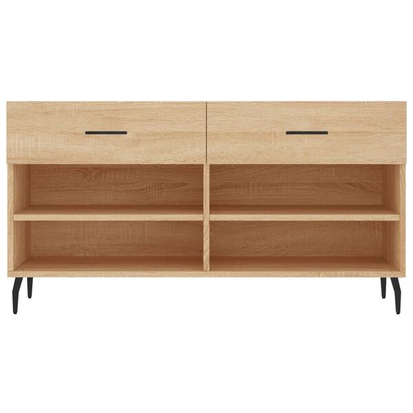 vidaXL Παπουτσοθήκη Sonoma Δρυς 102x35x55 εκ. από Επεξεργασμένο Ξύλο