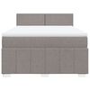 vidaXL &Kappa;&rho;&epsilon;&beta;ά&tau;&iota; Boxspring &mu;&epsilon; &Sigma;&tau;&rho;ώ&mu;&alpha; Taupe 140x190 &epsilon;&kappa;. &Upsilon;&phi;&alpha;&sigma;&mu;ά&tau;&iota;&nu;&omicron;