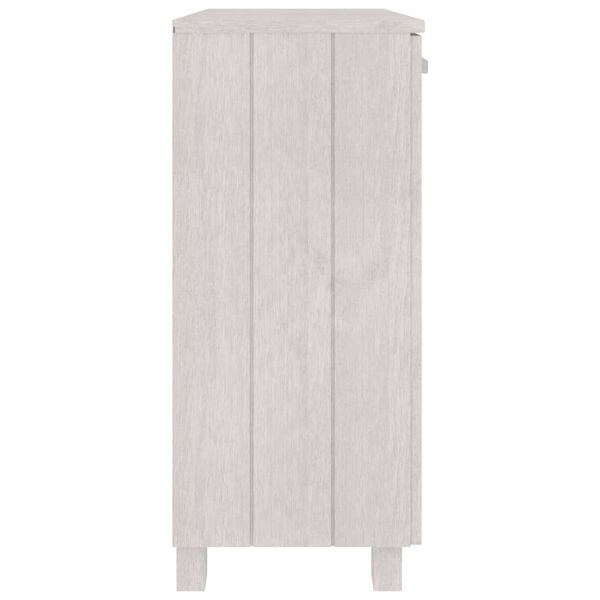 vidaXL Ντουλάπι HAMAR Λευκό 85 x 35 x 80 εκ. από Μασίφ Ξύλο Πεύκου