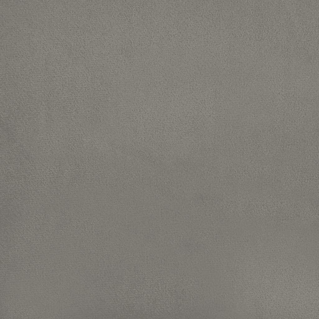 vidaXL Στρώμα με Pocket Springs Ανοιχτό Γκρι 100x210x20 εκ. Βελούδινο