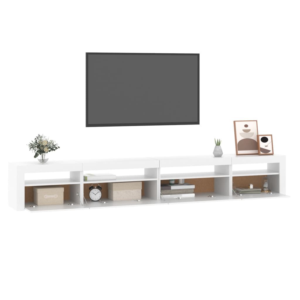 vidaXL Έπιπλο Τηλεόρασης με LED Λευκό 270 x 35 x 40 εκ.