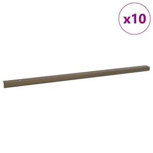 vidaXL Προστατευτικά ακμών σκάλας 10 pcs Καφέ 67 cm Αλουμίνιο