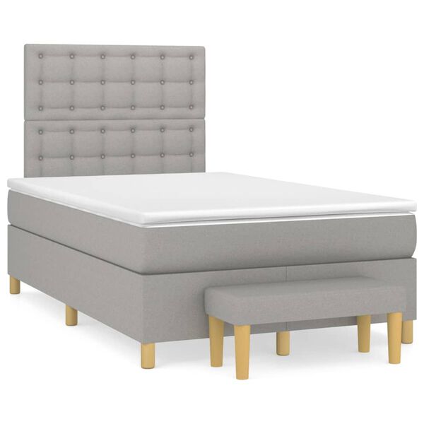 vidaXL &Kappa;&rho;&epsilon;&beta;ά&tau;&iota; Boxspring &mu;&epsilon; &Sigma;&tau;&rho;ώ&mu;&alpha; &Alpha;&nu;&omicron;&iota;&chi;&tau;ό &Gamma;&kappa;&rho;&iota; 120x200 &epsilon;&kappa;. &Upsilon;&phi;&alpha;&sigma;&mu;ά&tau;&iota;&nu;&omicron;