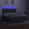 vidaXL &Kappa;&rho;&epsilon;&beta;ά&tau;&iota; Boxspring &mu;&epsilon; &Sigma;&tau;&rho;ώ&mu;&alpha; & LED &Sigma;&kappa;.&Gamma;&kappa;&rho;&iota; 160x200 &epsilon;&kappa; &Upsilon;&phi;&alpha;&sigma;&mu;ά&tau;&iota;&nu;&omicron;