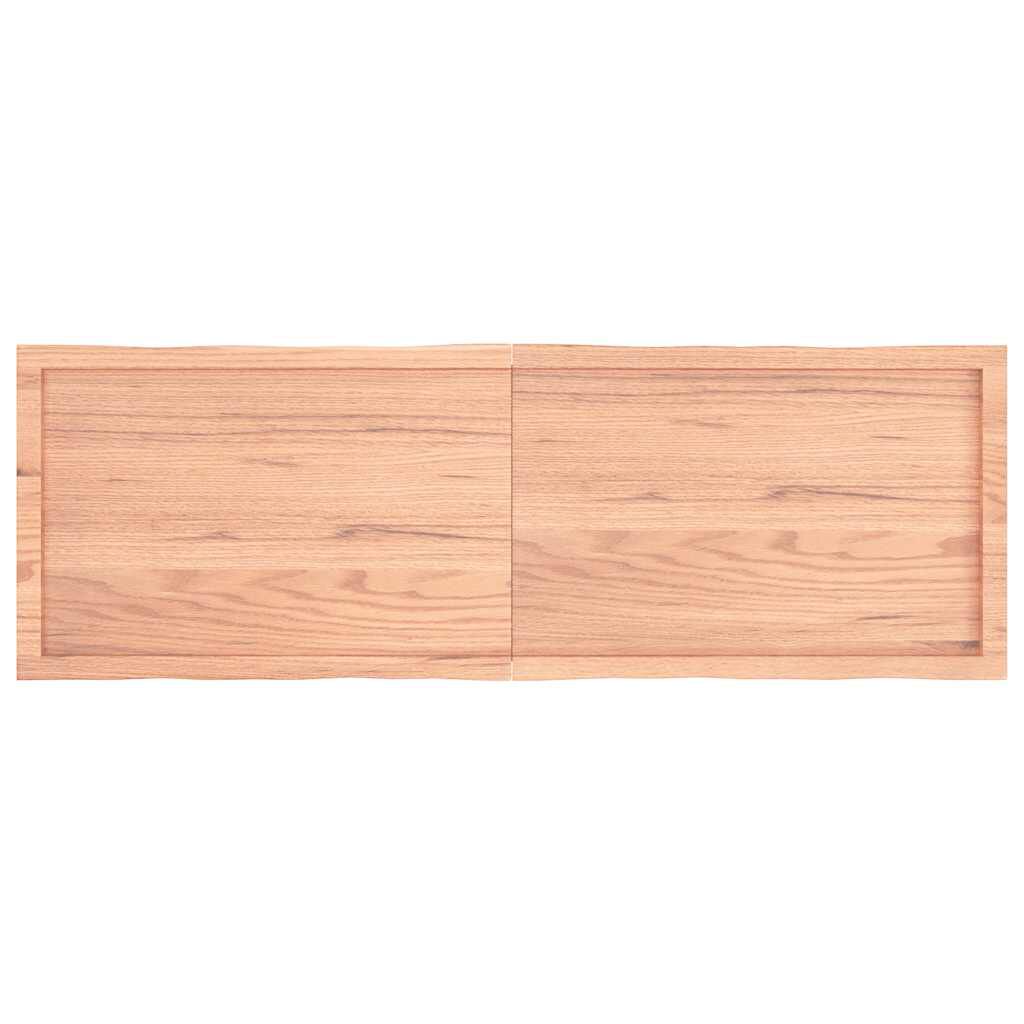 vidaXL Επιφ Τραπεζιού Αν Καφέ 160x50x(2-4)εκ.Ακατέργ. Μασίφ Ξύλο Δρυός