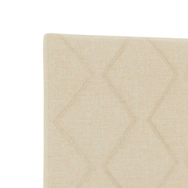 vidaXL Σκελετός Κρεβατιού με κεφαλάρι Κρεμ 90 x 200 cm ύφασμα