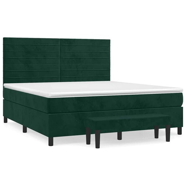 vidaXL &Kappa;&rho;&epsilon;&beta;ά&tau;&iota; Boxspring &mu;&epsilon; &Sigma;&tau;&rho;ώ&mu;&alpha; &Sigma;&kappa;&omicron;ύ&rho;&omicron; &Pi;&rho;ά&sigma;&iota;&nu;&omicron; 160x200&epsilon;&kappa;. &Beta;&epsilon;&lambda;&omicron;ύ&delta;&iota;&nu;&omicron;