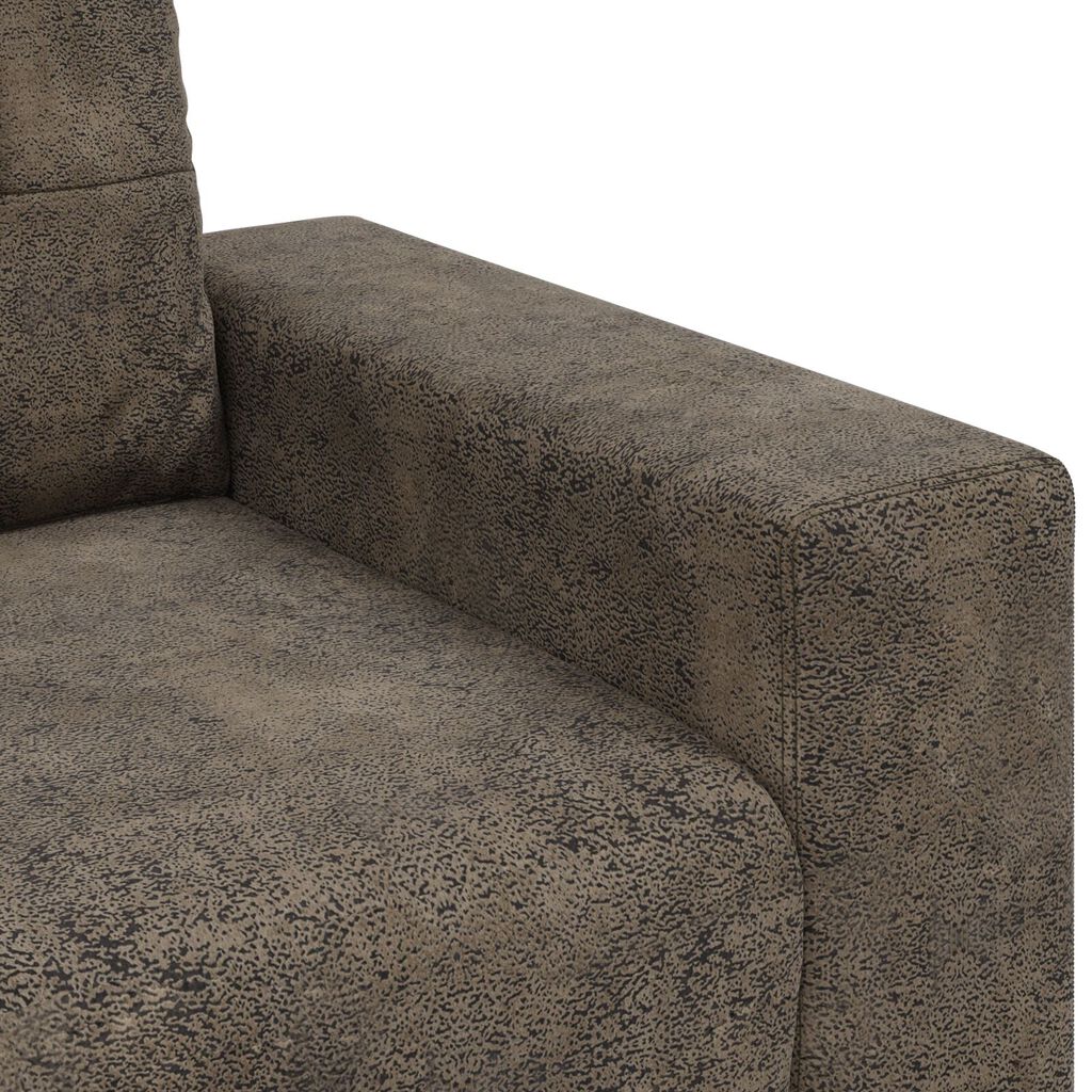 vidaXL Καναπέας Loveseat Σκούρο Γκρι 140 εκ σε Τεχνητό Δέρμα