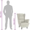 vidaXL Πολυθρόνα Λευκή Κρεμ Βελούδινη