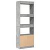 vidaXL Ντουλάπι Γκρι Σκυρ. 63x33x180 εκ. από Επεξεργασμένο Ξύλο