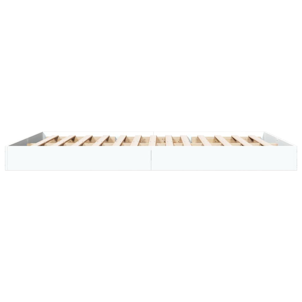 vidaXL Πλαίσιο Κρεβατιού Λευκό 160x200 εκ. Επεξεργασμένο Ξύλο