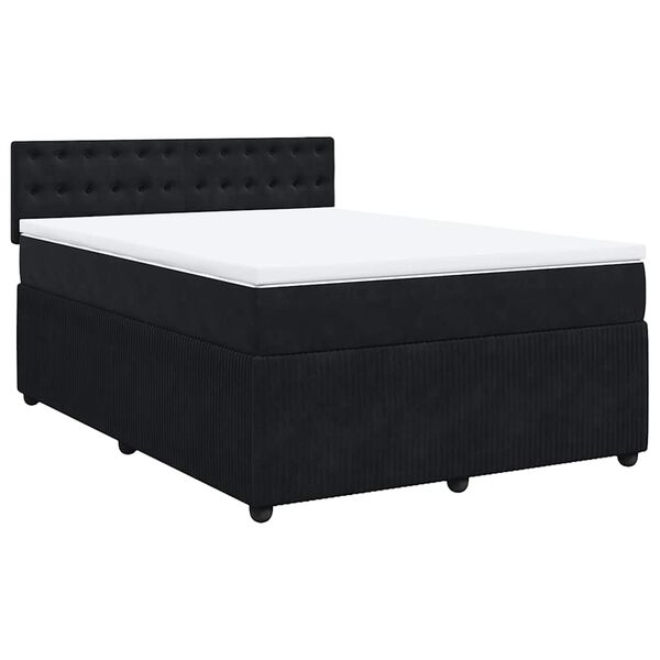vidaXL &Kappa;&rho;&epsilon;&beta;ά&tau;&iota; Boxspring &mu;&epsilon; &Sigma;&tau;&rho;ώ&mu;&alpha; &Mu;&alpha;ύ&rho;&omicron; 140x200 &epsilon;&kappa;. &Beta;&epsilon;&lambda;&omicron;ύ&delta;&iota;&nu;&omicron;