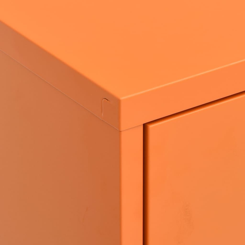 vidaXL Ντουλάπι Αποθήκευσης Πορτοκαλί 80 x 35 x 101,5 εκ. από Ατσάλι