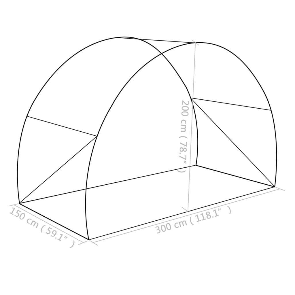 vidaXL Θερμοκήπιο 4,5 μ² 300 x 150 x 200 εκ.