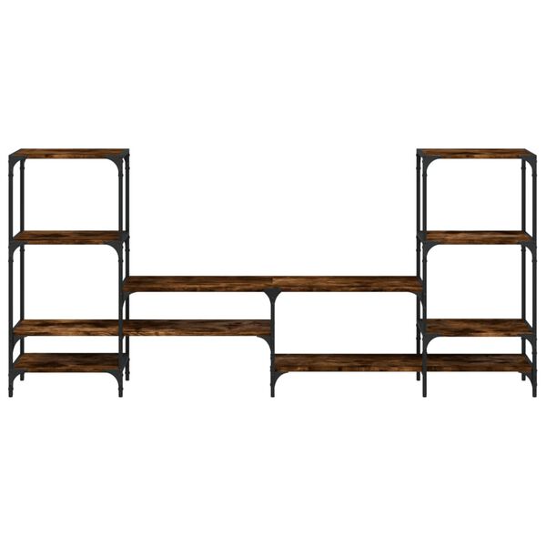 vidaXL Έπιπλο Τηλεόρασης Καπνιστή Δρυς 206,5x28,5x95 εκ. Επεξ. Ξύλο