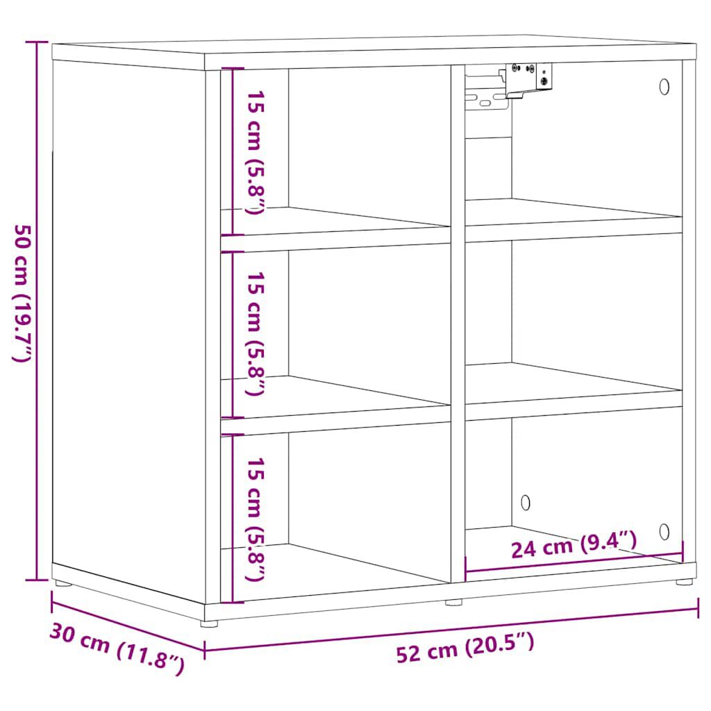 vidaXL Ντουλάπια παπουτσιών 2 τεμ Δρυς τεχνίτης 52x30x50 cm