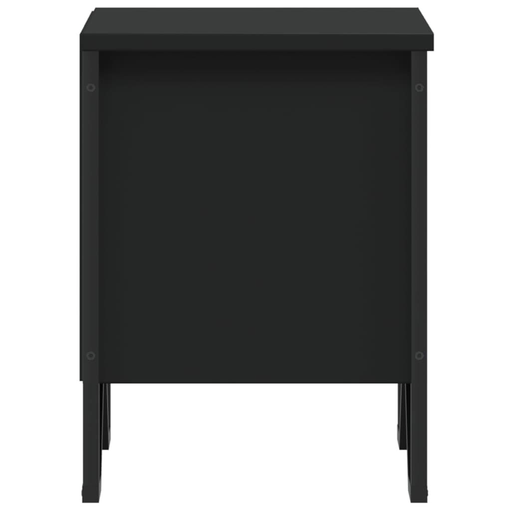 vidaXL Κομοδίνο Μαύρο 40 x 30 x 40 εκ. από Επεξεργασμένο Ξύλο