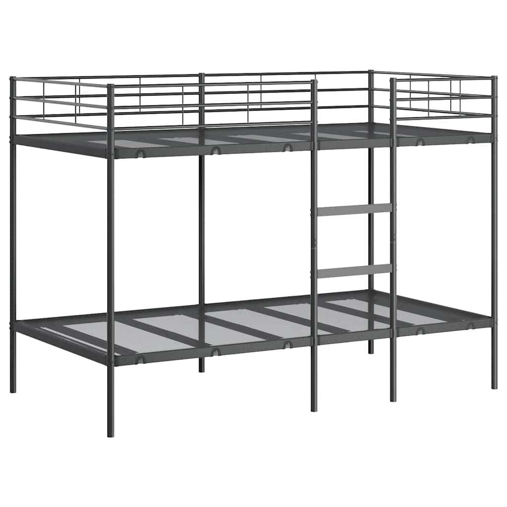 vidaXL Κουκέτα χωρίς στρώμα Μαύρο 107x203 cm Ατσάλι