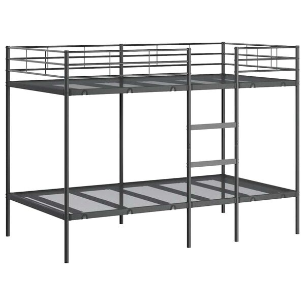 vidaXL Κουκέτα χωρίς στρώμα Μαύρο 107x203 cm Ατσάλι