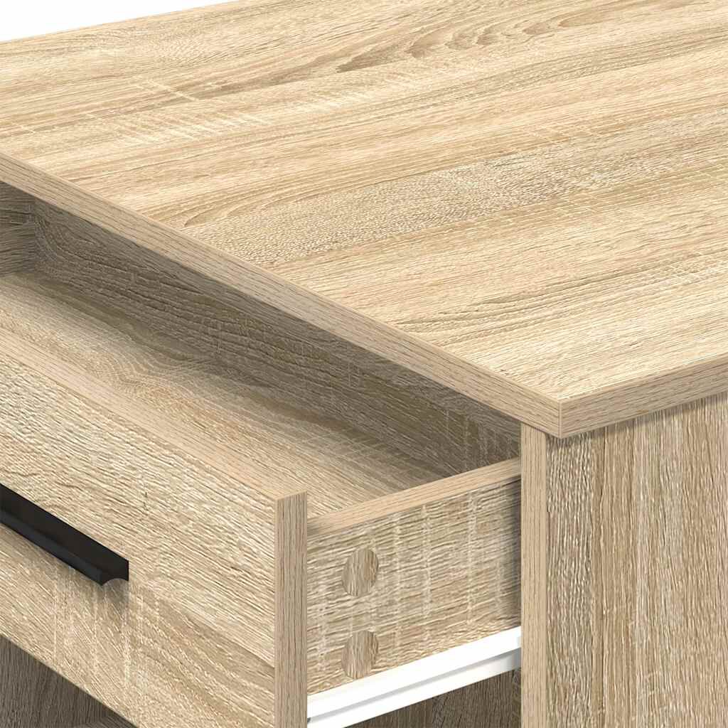 vidaXL Γραφείο με συρτάρι και ράφι Δρυς sonoma 102x62x77,5 cm