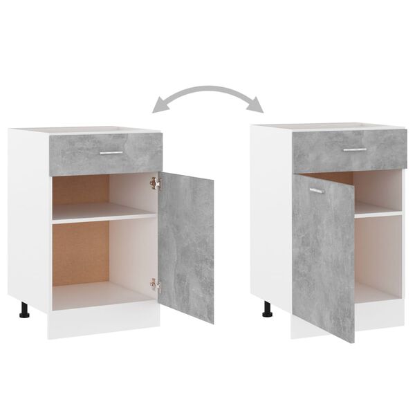 vidaXL Ντουλάπι με Συρτάρι Lyon Γκρι Σκυροδέματος 50x46x81,5 εκ