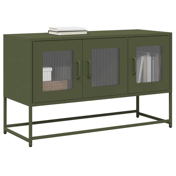 ντουλάπι τηλεόρασης vidaXL Ελαιοπράσινο 100,5x39x60,5 cm