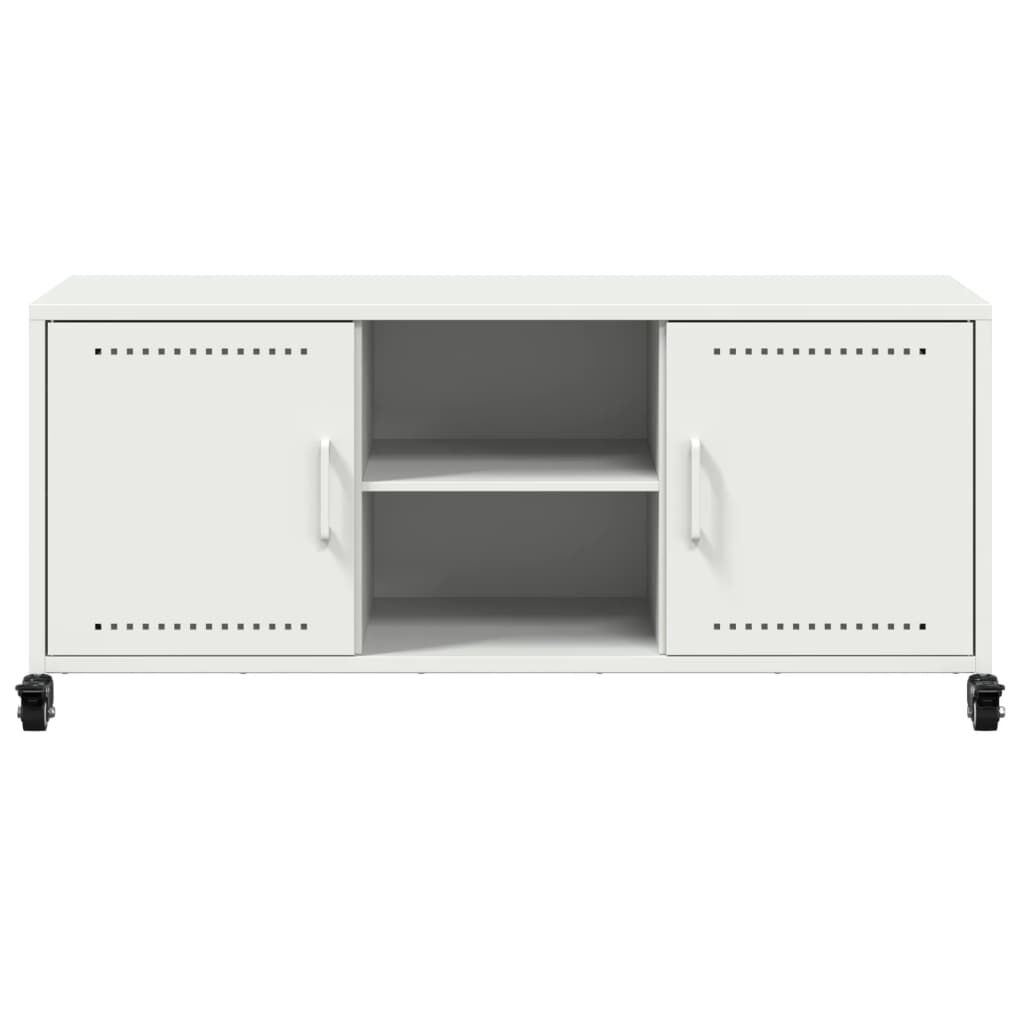 vidaXL Έπιπλο Τηλεόρασης Λευκό 100,5x39x43,5 εκ. Ατσάλι