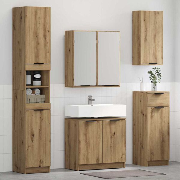 vidaXL &Sigma;&epsilon;&tau; &Nu;&tau;&omicron;&upsilon;&lambda;&alpha;&pi;&iota;ώ&nu; &Mu;&pi;ά&nu;&iota;&omicron;&upsilon; 3 pcs Artisan Oak &Epsilon;&pi;&epsilon;&xi;&epsilon;&rho;&gamma;&alpha;&sigma;&mu;έ&nu;&omicron; &xi;ύ&lambda;&omicron;