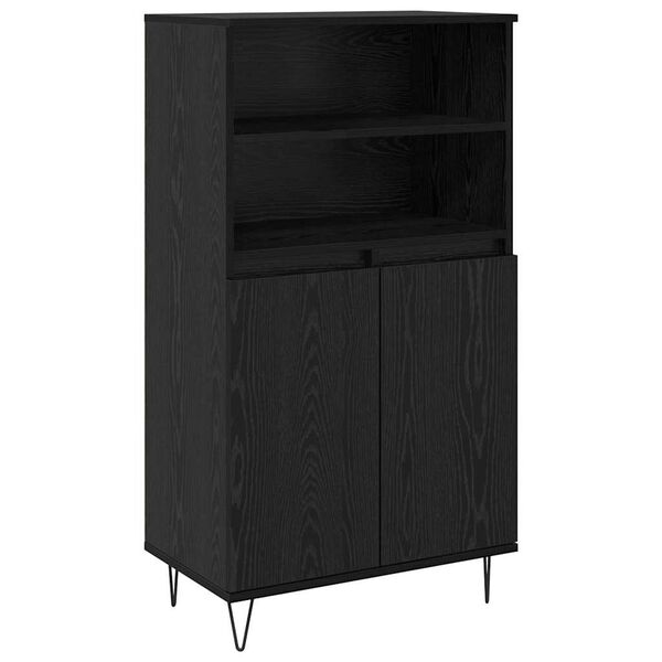 vidaXL Highboard &Mu;&alpha;ύ&rho;&omicron; 60 x 36 x 110 &epsilon;&kappa;. &Epsilon;&pi;&epsilon;&xi;&epsilon;&rho;&gamma;&alpha;&sigma;&mu;έ&nu;&omicron; &xi;ύ&lambda;&omicron;
