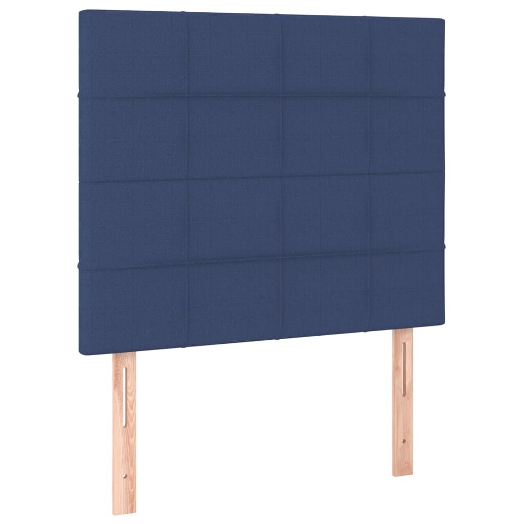 vidaXL Κρεβάτι Boxspring με Στρώμα & LED Μπλε 80x200 εκ. Υφασμάτινο