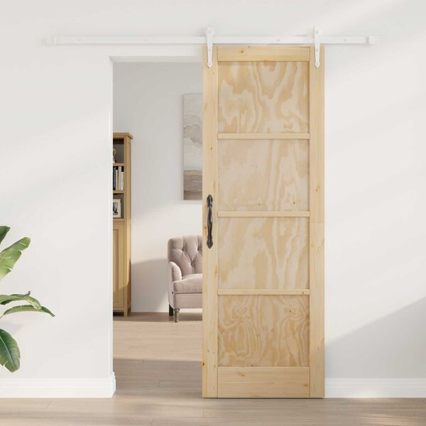 vidaXL Συρόμενη Πόρτα Άλλο ORKDAL Φυσικό και λευκό 73.5 x 211 εκ