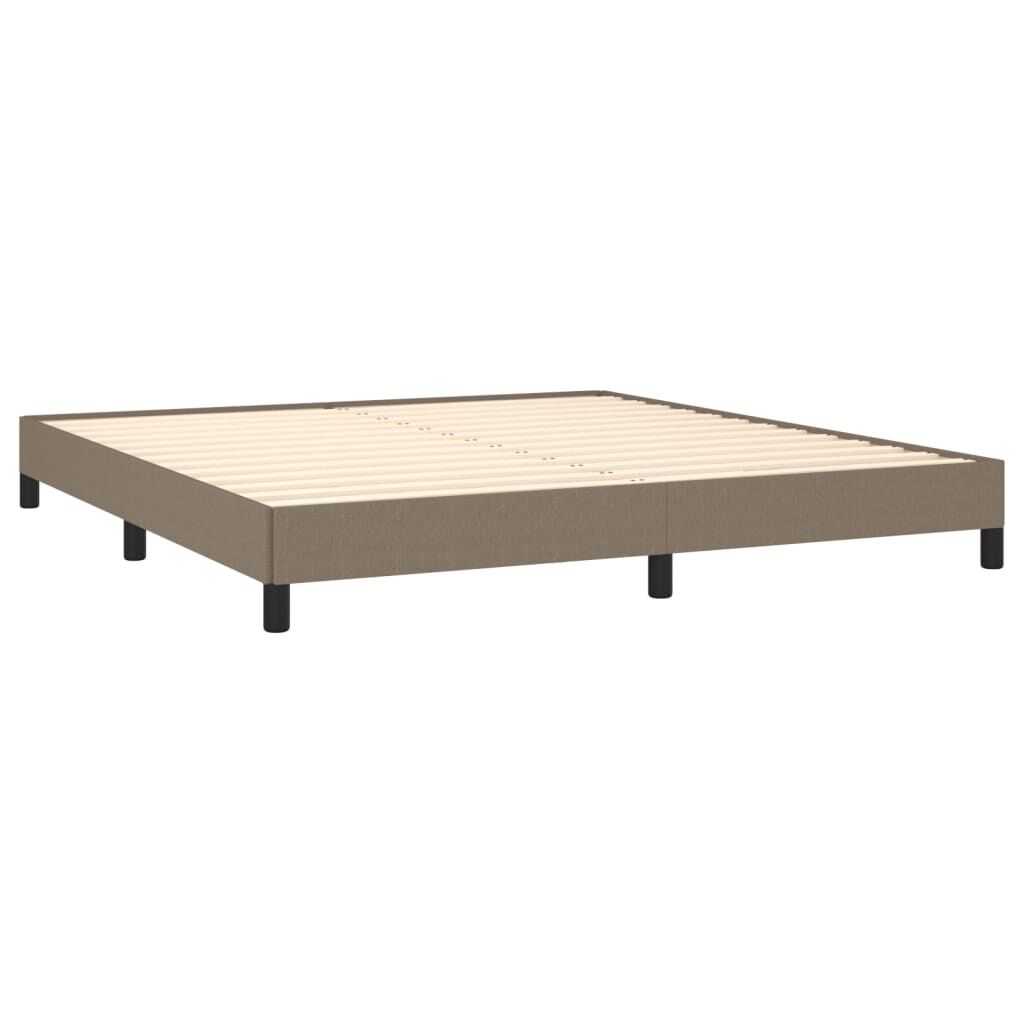 vidaXL Σκελετός Κρεβατιού Χωρίς Στρώμα Taupe 160x200 εκ. Υφασμάτινο