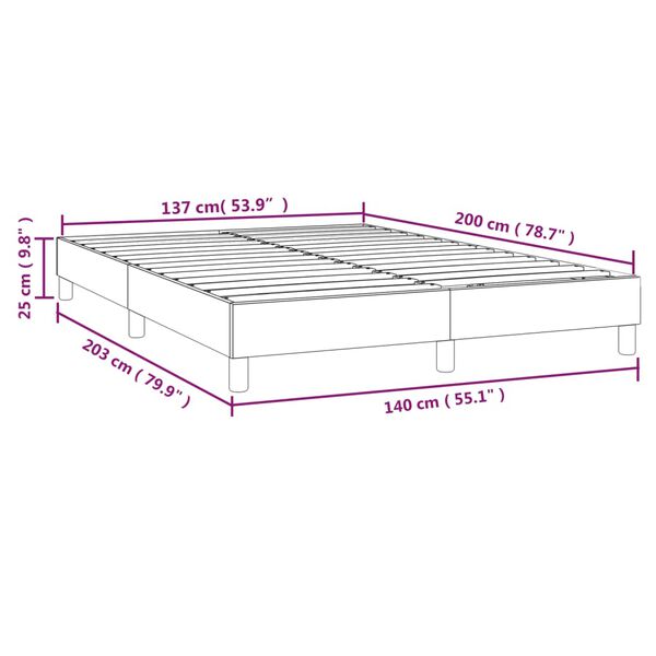 vidaXL Πλαίσιο Κρεβατιού Μαύρο 140x200 εκ. από Συνθετικό Δέρμα