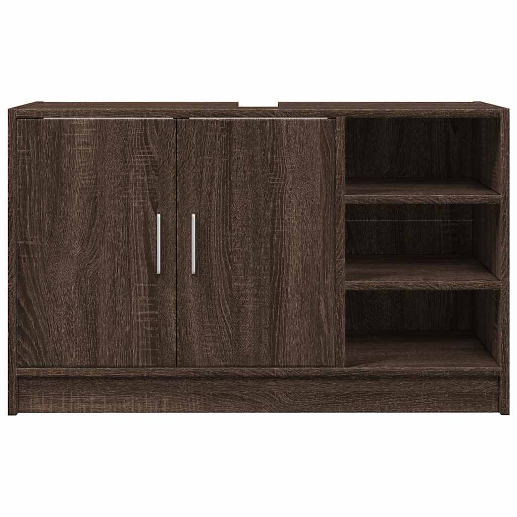 vidaXL Ντουλάπι Νιπτήρα Καφέ δρυς 90x29x55 εκ. Επεξεργασμένο Ξύλο