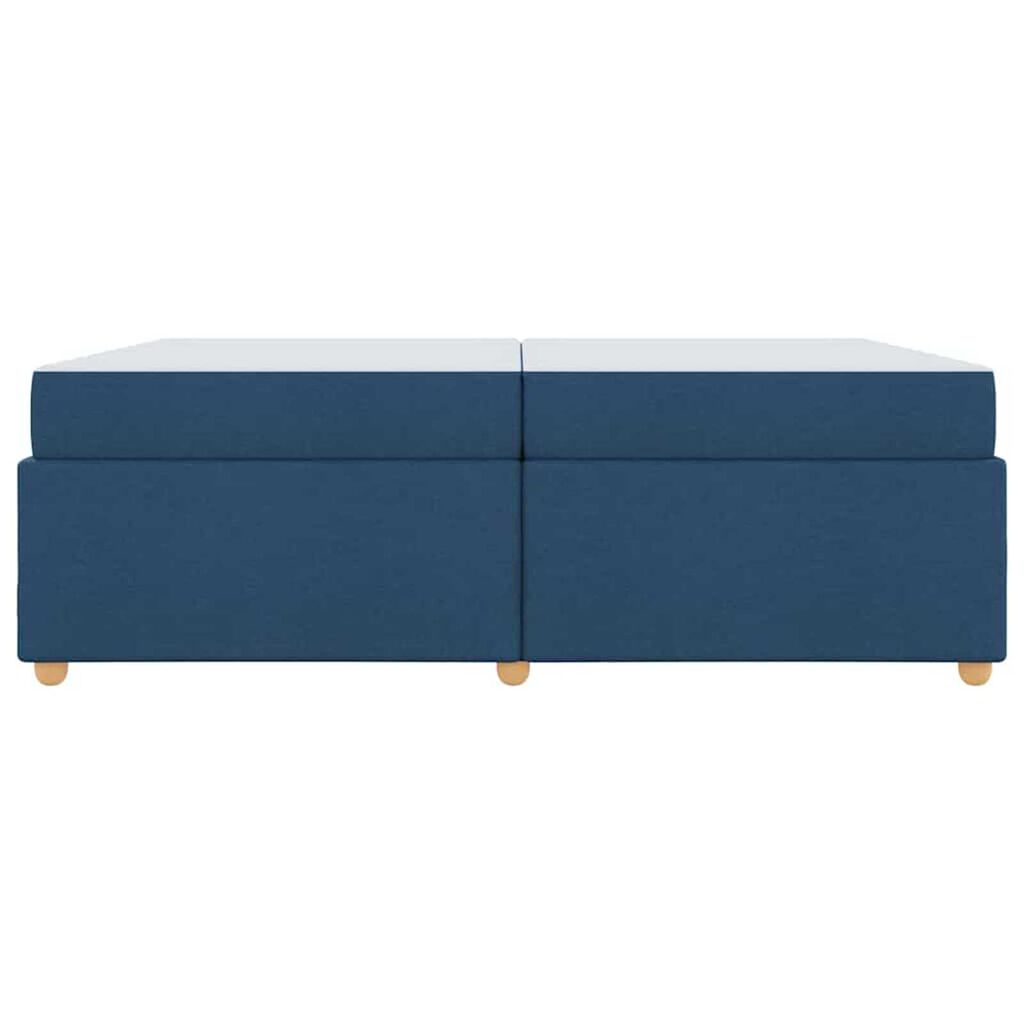 vidaXL Σκελετός Κρεβατιού με στρώμα Μπλε 200 x 200 cm ύφασμα