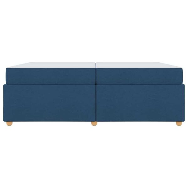 vidaXL Σκελετός Κρεβατιού με στρώμα Μπλε 200 x 200 cm ύφασμα