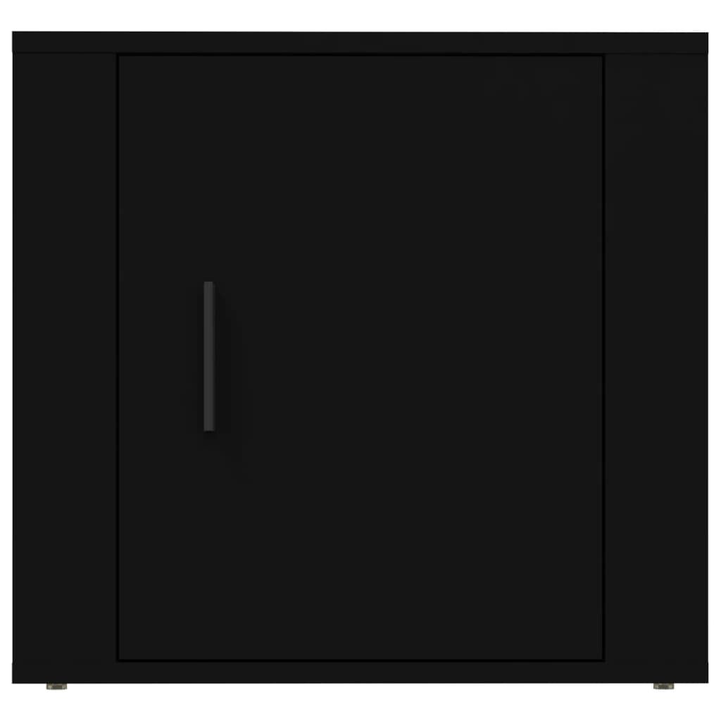 vidaXL Κομοδίνα 2 τεμ. Μαύρα 50 x 39 x 47 εκ.