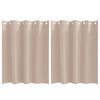 vidaXL &Kappa;&omicron;&upsilon;&rho;&tau;ί&nu;&epsilon;&sigmaf; &Mu;&alpha;ύ&rho;&eta;&sigmaf; Ύ&phi;&alpha;&nu;&sigma;&eta;&sigmaf; &mu;&epsilon; &Delta;&alpha;&chi;&tau;&upsilon;&lambda;ί&delta;&iota;&alpha; 2 pcs Taupe 140 x 140 cm