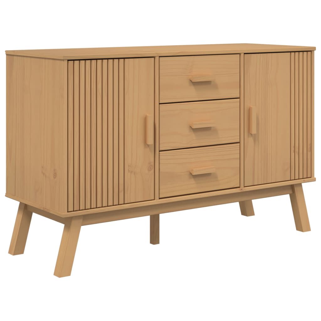 vidaXL Μπουφές OLDEN Καφέ 114 x 43 x 73,5 εκ. από Μασίφ Ξύλο Πεύκου