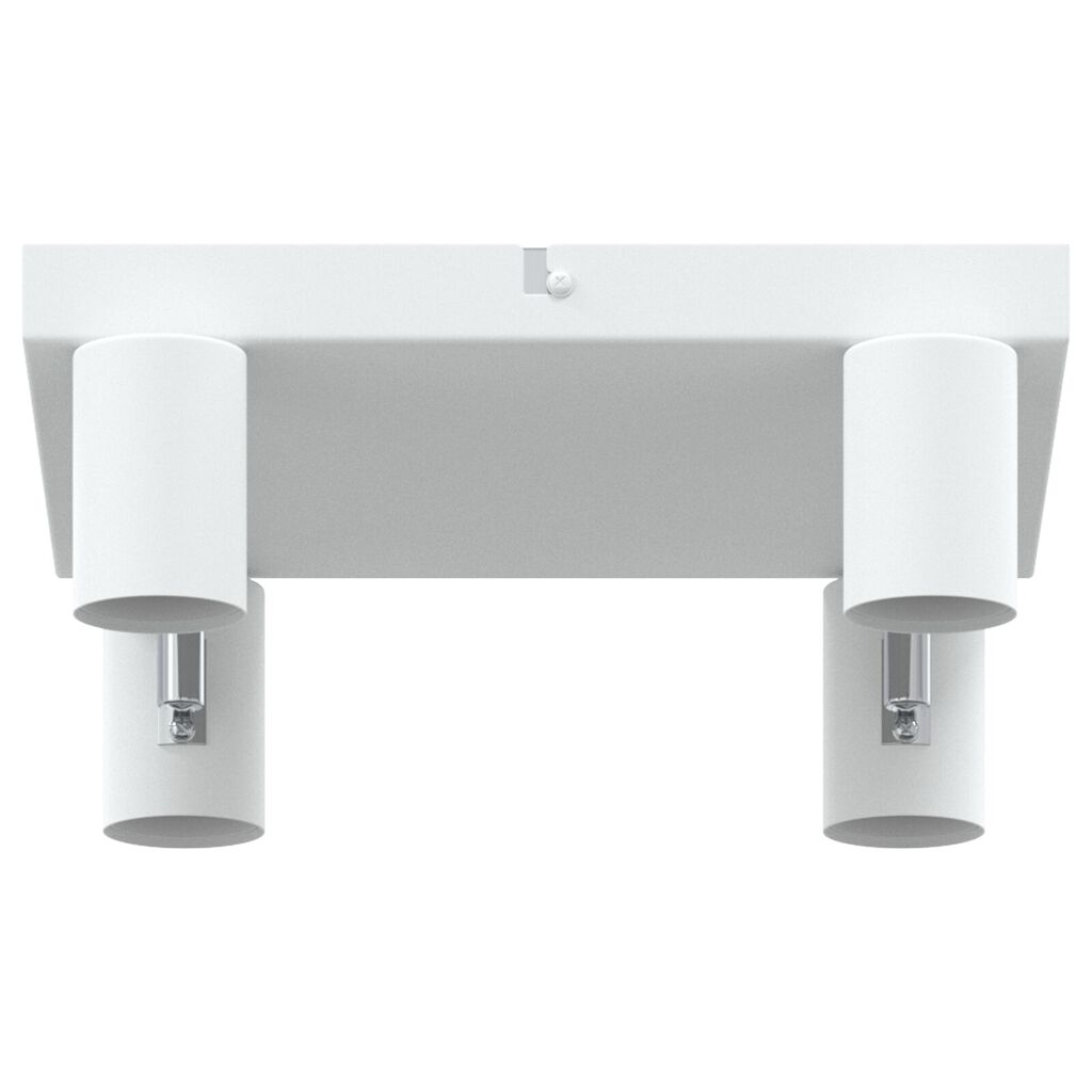 vidaXL Ceiling Spotlight 4 Way Adjustable Λευκό E27