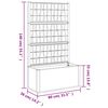 vidaXL Ζαρντινιέρα Κήπου με Καφασωτό Λευκή 80x36x140 εκ Πολυπροπυλένιο