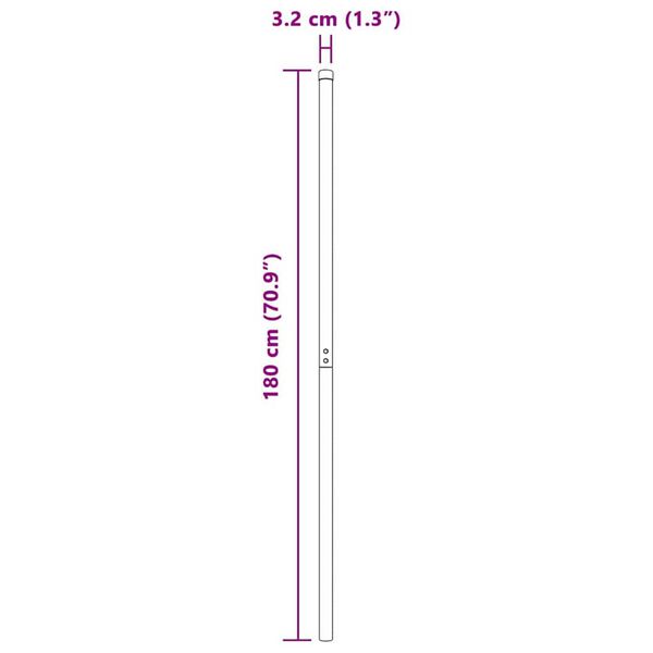 vidaXL Πό posts φράχτη 12 pcs Ασημί 180 cm Ατσάλι με Επικάλυψη Πούδρας